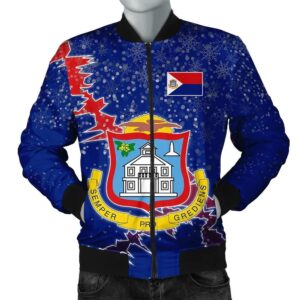 Sint Maarten Christmas Coat Of Arms Men Bomber Jacket X Style J78 Bomber Jacket