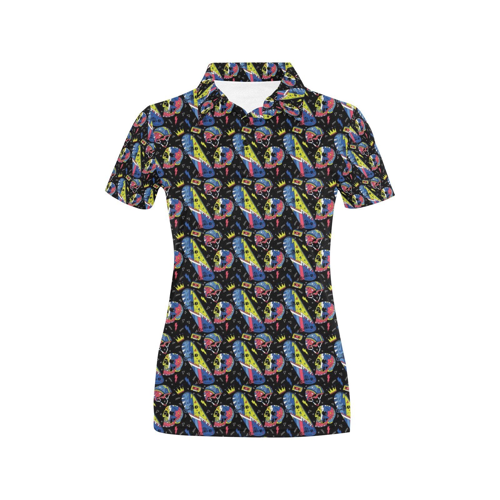 Skateboard Print Design Lks304 Women'S Polo Shirt Skateboard Print Design Lks304 Women'S Polo Shirt