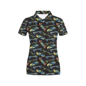 Skateboard Print Design Lks305 Women'S Polo Shirt