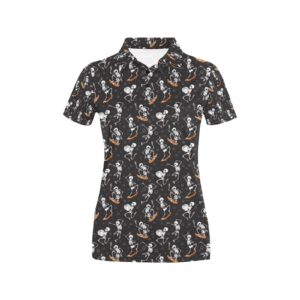 Skateboard With Skeleton Print Design Lks303 Women'S Polo Shirt