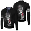Skeleton Holds International Harvester Logo For Lovers 3D Bomber Jacket