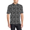 Skeleton Themed Print Men Polo Shirt
