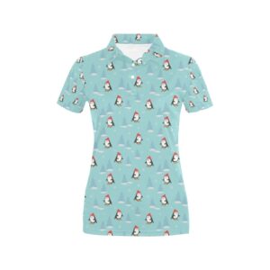 Ski Penguin Print Design Lks304 Women'S Polo Shirt