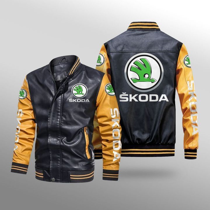 Skoda-Auto-Leather-Bomber-Jacket-2