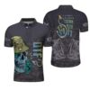 Skull Always Down To Fish American Angler Fishing Camo Polo Shirt #V