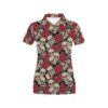 Skull And Roses Print Design Lks301 Women'S Polo Shirt