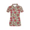 Skull Bone Rose Print Design Lks303 Women'S Polo Shirt