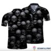 Skull Gift Black Skull Polo Shirt Nhd