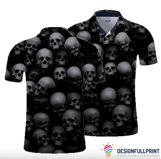 Skull Gift Black Skull Polo Shirt Nhd Skull Gift Black Skull Polo Shirt Nhd