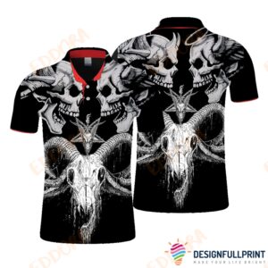 Skull Gift Satanic Skull Polo Shirt Nhd
