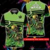 Skull Gift Smoke Pot Leaf Everyday Skull Personalized Polo Shirt Nhd