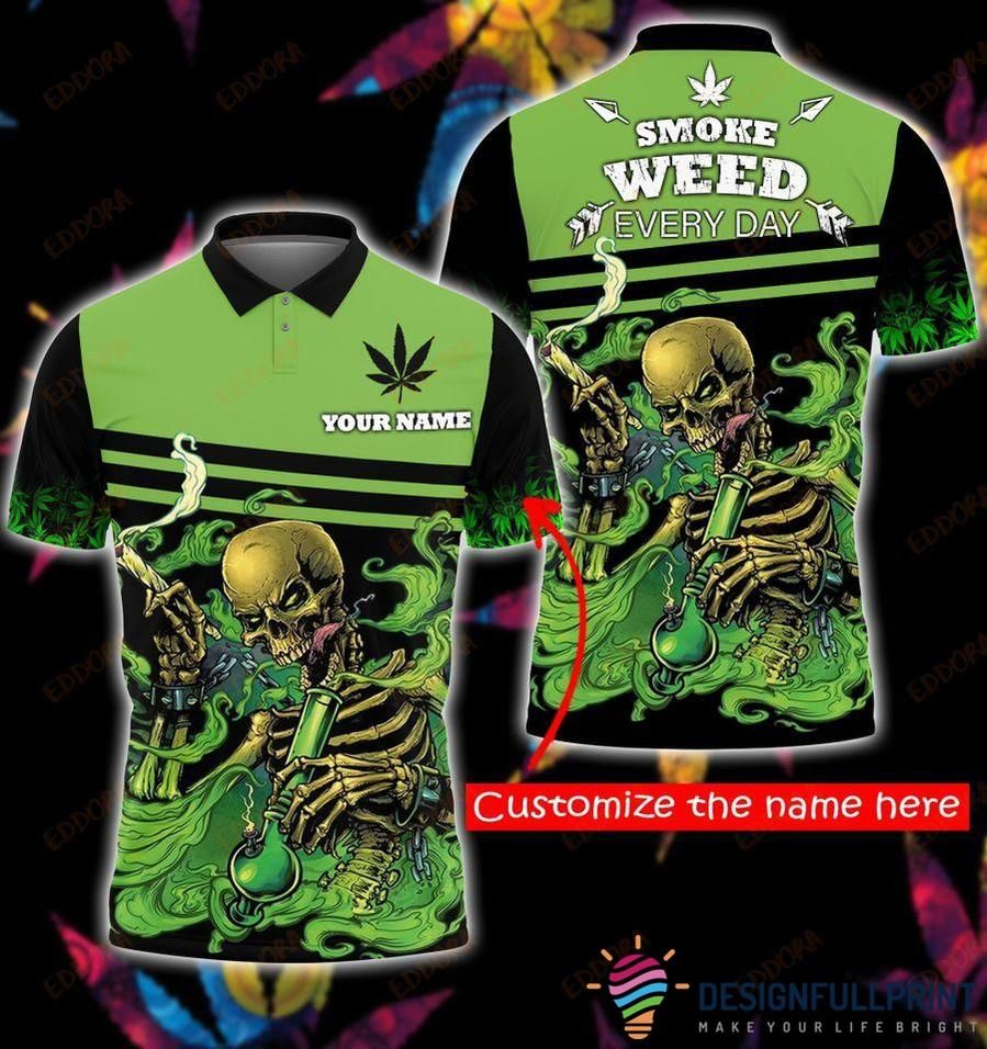 Skull Gift Smoke Pot Leaf Everyday Skull Personalized Polo Shirt Nhd Skull Gift Smoke Pot Leaf Everyday Skull Personalized Polo Shirt Nhd