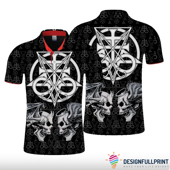 Skull Gift The Evil And Angel Skull Polo Shirt Nhd Skull Gift The Evil And Angel Skull Polo Shirt Nhd