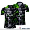 Skull Gift The Green Satan Skull Polo Shirt Nhd