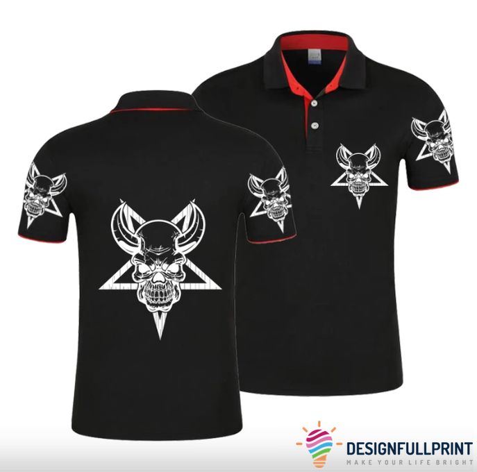 Skull Gift The Skull With Horn Polo Shirt Nhd Skull Gift The Skull With Horn Polo Shirt Nhd