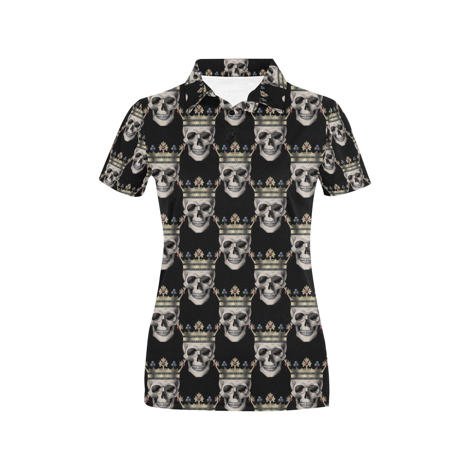 Skull King Print Design Lks3010 Women'S Polo Shirt Skull King Print Design Lks3010 Women'S Polo Shirt