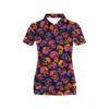 Skull Multicolor Print Design Lks3011 Women'S Polo Shirt