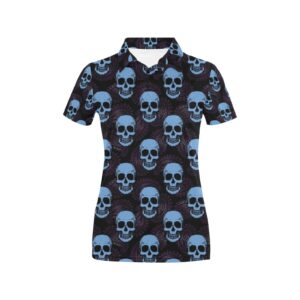 Skull Print Design Lks3012 Women'S Polo Shirt