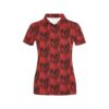 Skull Red Print Design Lks306 Women'S Polo Shirt