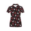 Skull With Red Dragon Print Design Lks304 Women'S Polo Shirt