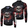 Skulls Red Halloween 3D Printed Hoodie Sebas Bomber Jacket