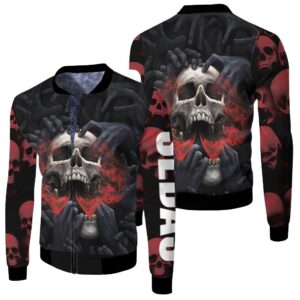 Skulls Red Halloween 3D Printed Hoodie Sebas Bomber Jacket