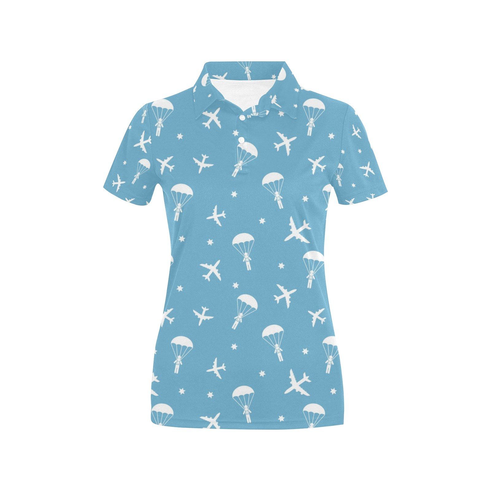 Skydiver Print Design Lks303 Women'S Polo Shirt Skydiver Print Design Lks303 Women'S Polo Shirt