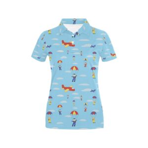Skydiver Print Design Lks304 Women'S Polo Shirt