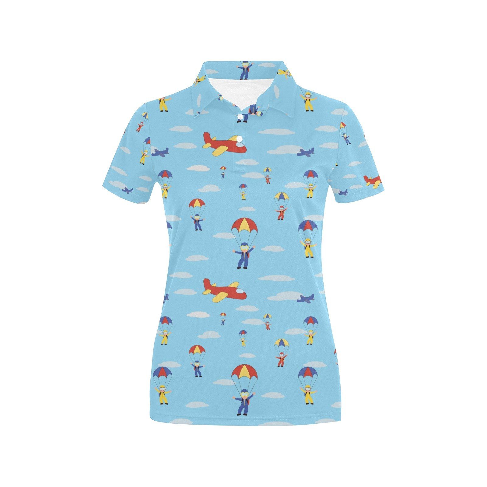 Skydiver Print Design Lks304 Women'S Polo Shirt Skydiver Print Design Lks304 Women'S Polo Shirt