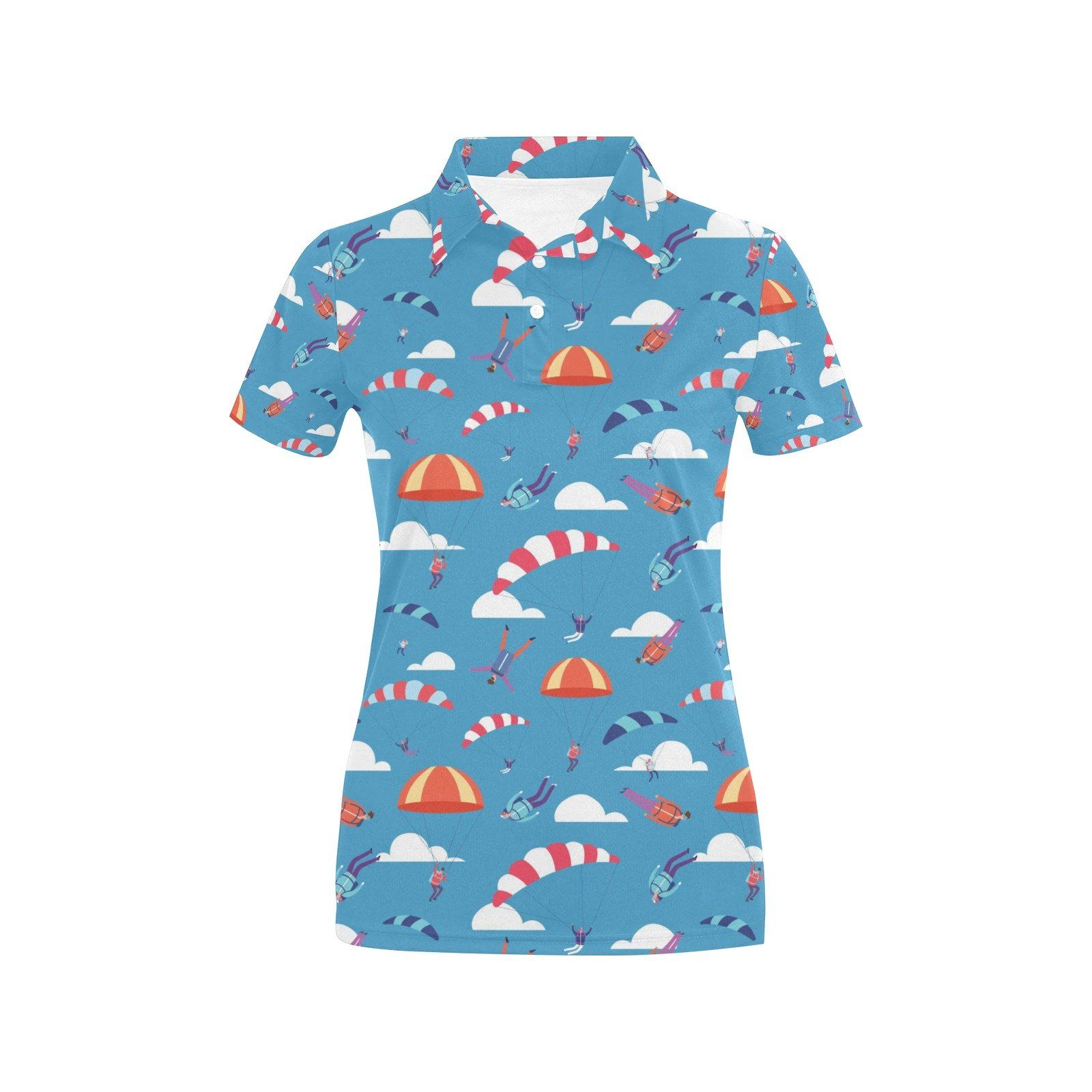 Skydiver Print Design Lks306 Women'S Polo Shirt Skydiver Print Design Lks306 Women'S Polo Shirt