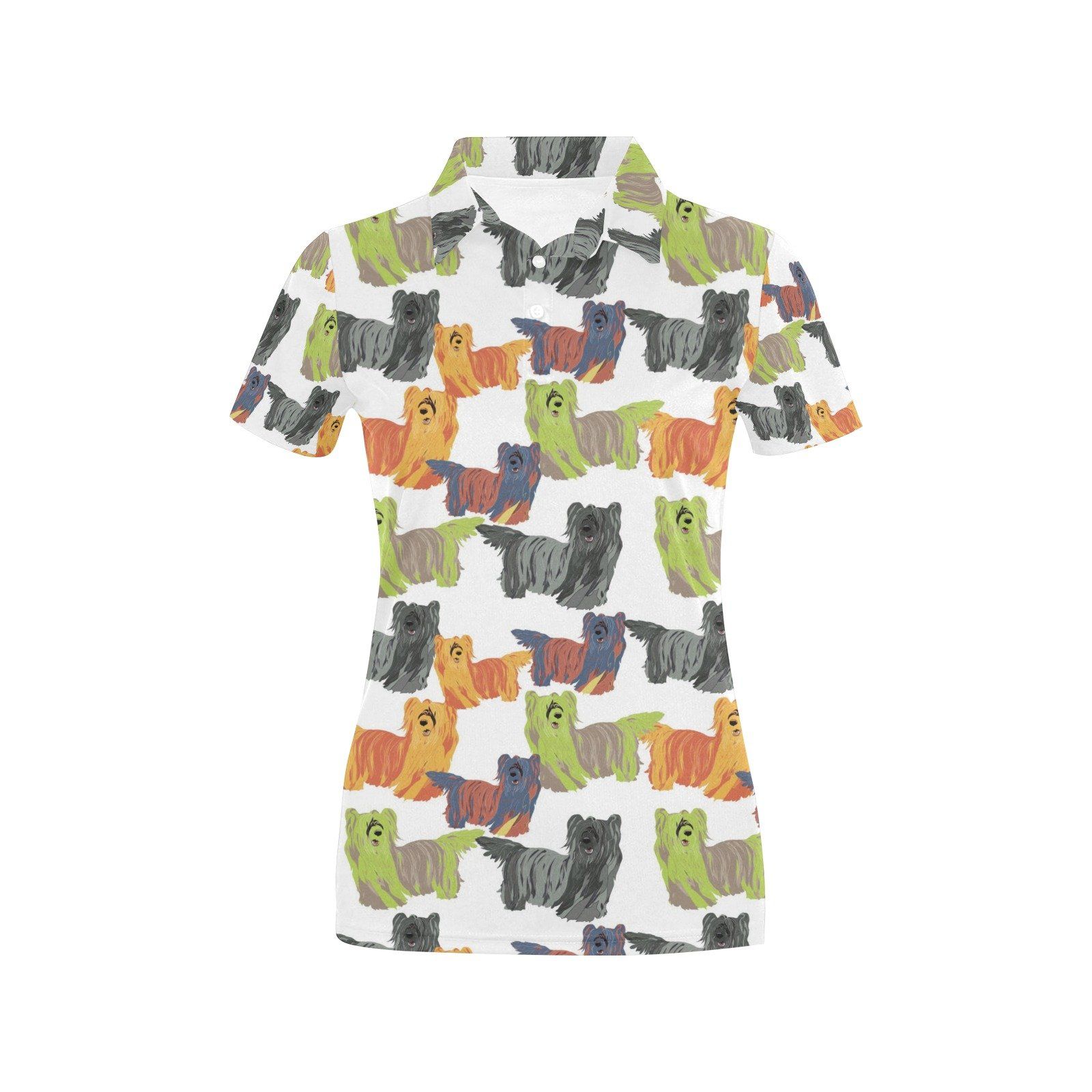 Skye Terriers Print Design Lks301 Women'S Polo Shirt Skye Terriers Print Design Lks301 Women'S Polo Shirt