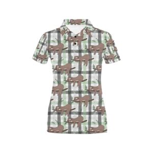 Sloth Print Design Lks301 Women'S Polo Shirt