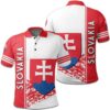 Slovakia Coat Of Arms Polo Shirt Quarter Style J7
