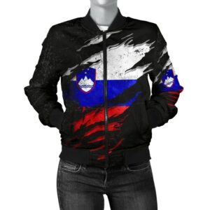 Slovenia In Me Women's Bomber Jacket - Special Grunge Style A31 Bomber Jacket