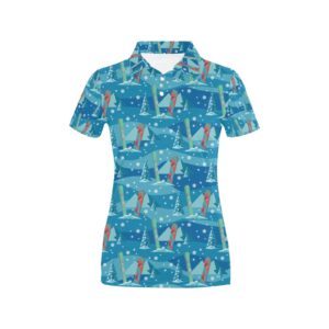 Snowboard Print Design Lks301 Women'S Polo Shirt