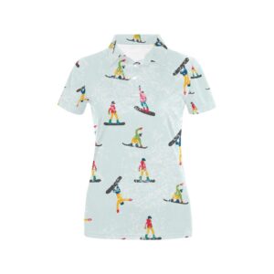 Snowboard Print Design Lks304 Women'S Polo Shirt