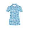 Snowflake Blue Print Design Lks301 Women'S Polo Shirt