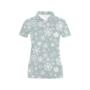 Snowflake Print Design Lks303 Women'S Polo Shirt