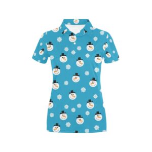 Snowman Print Design Lks303 Women'S Polo Shirt