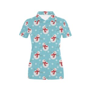 Snowman Print Design Lks304 Women'S Polo Shirt