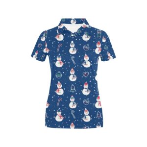 Snowman Print Design Lks306 Women'S Polo Shirt
