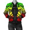 Society Islands Women Bomber Jacket - Polynesian Tattoo Reggae - BN0110 Bomber Jacket