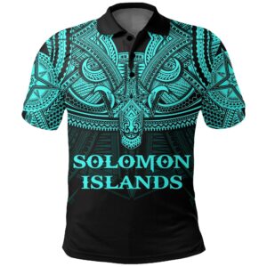 Solomon Islands (Blue) Polo Shirt Polynesian A15
