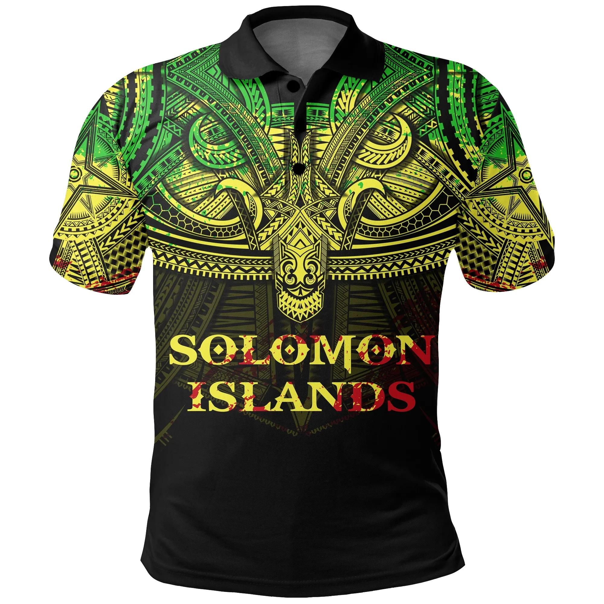 Solomon Islands (Reggae) Polo Shirt Polynesian A15 Solomon Islands (Reggae) Polo Shirt Polynesian A15