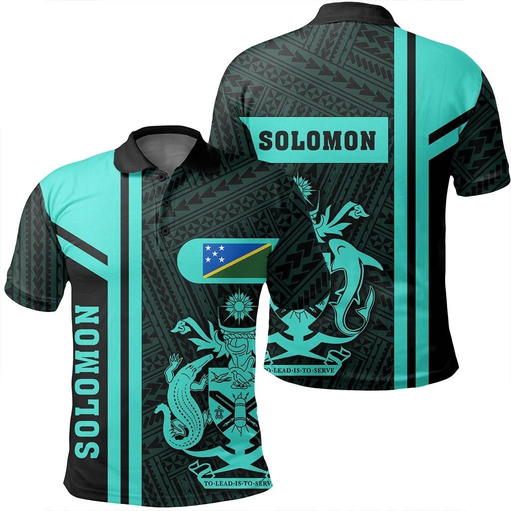 Solomon Turquoise Polo Shirt- Boba Style - AH - J14 Solomon Turquoise Polo Shirt- Boba Style - AH - J14