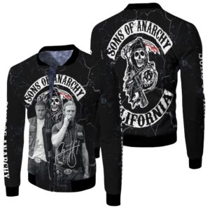 Son Of Anarchy Casts Signatures For Fans 3D Bomber Jacket
