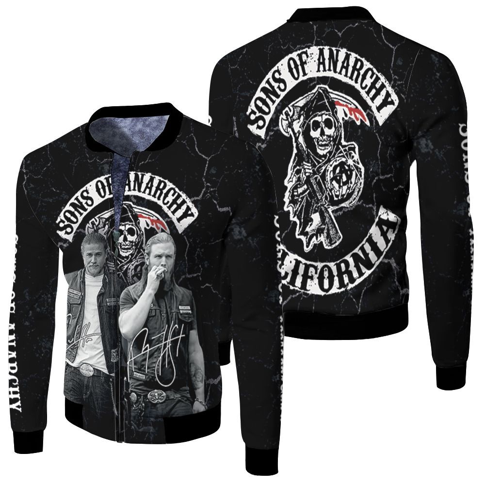 Son Of Anarchy Casts Signatures For Fans 3D Bomber Jacket Son Of Anarchy Casts Signatures For Fans 3D Bomber Jacket