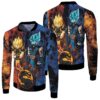 Songoku Sub Zero Vegeta Scorpion Dragon Ball Mortal Kombat 3D Bomber Jacket