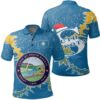 South Dakota Christmas Coat Of Arms Polo Shirt X Style J78