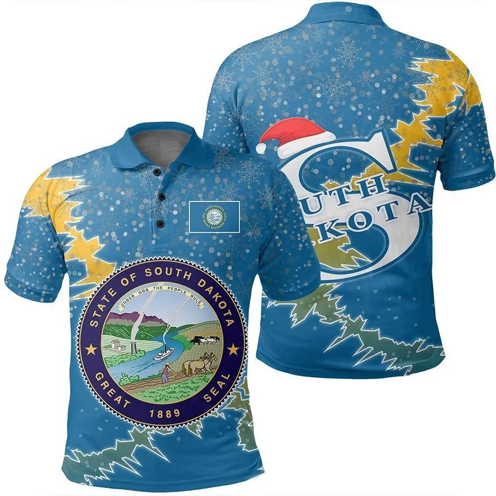 South Dakota Christmas Coat Of Arms Polo Shirt X Style J78 South Dakota Christmas Coat Of Arms Polo Shirt X Style J78